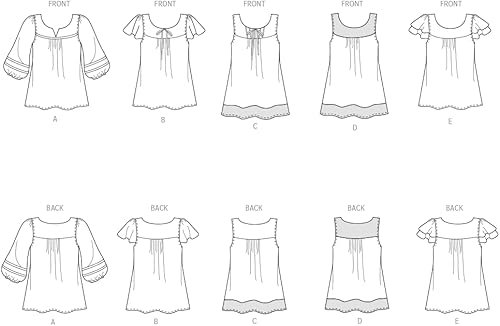 Miniatura 2 de Simplicity U06871A New Look Easy to Sew Misses' Pullover Tunic and Top Sewing Pattern Kit, Code 6871, Sizes 10-22