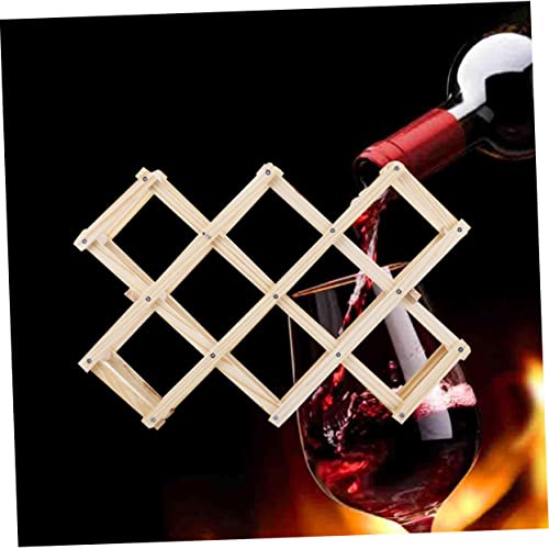 Soporte para botellas de vino de madera beige miniatura 5
