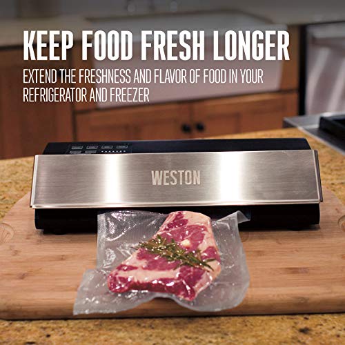 Weston 65-0501-W Professional Advantage Vacuum Sealer, 11", Stainless Steel And Black #TOP5