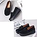 Women's Comfortable Soft Thick Height-Enhancing Loafers, Fashionable Slip-on Comfortable Suede Lightweight Walking Shoes (Black, Adult, Women, 4.5, Numeric, US Footwear Size System, Medium)