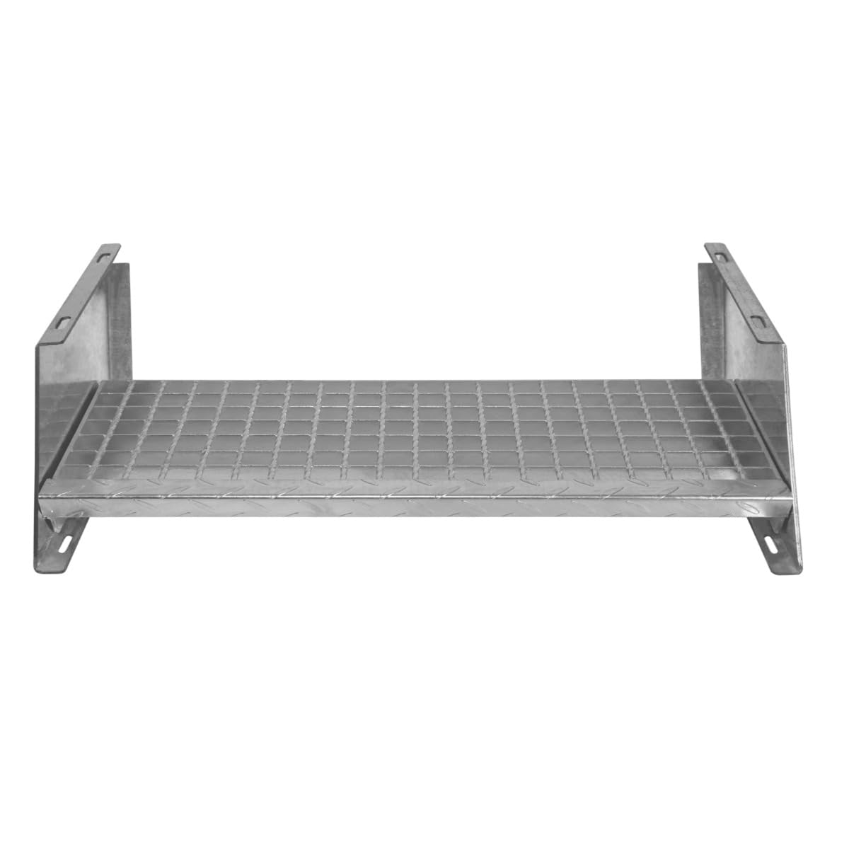 Metal Galvanised Steel Silver Steps Staircase Additional 1 Step Adjustable Height 90cm / 900mm Wide Steps Weatherproof Grate Outdoor Garden Patio Modular Stairs 5mm Rod Thickness FREE Fixing Kit