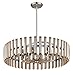 Arpeggio 12-Light LED Pendant - Antique Silver Leaf Finish With Polished Stainless Accents