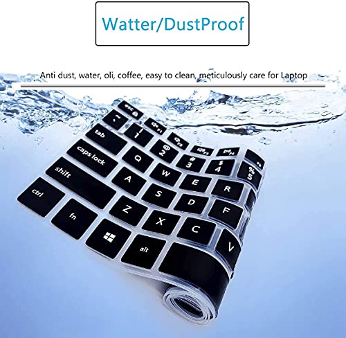 Image of Saco Silicone Keyboard Skin Cover Compatible for Dell G15 Series 15.6 inch Laptops | DELL G15 Series - (5510 /5511 / 5515 /5520 / 5525 /5530 / 5535) Gaming Laptop Keyboard Cover (Black)