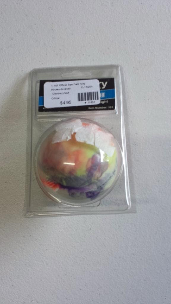 Supersmooth Field Hockey Ball - Pink/Orange/Yellow Marble