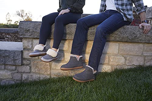 Dearfoams Alpine Men's Brixen Boot Slipper, Dark Heather Grey, Medium #TOP3