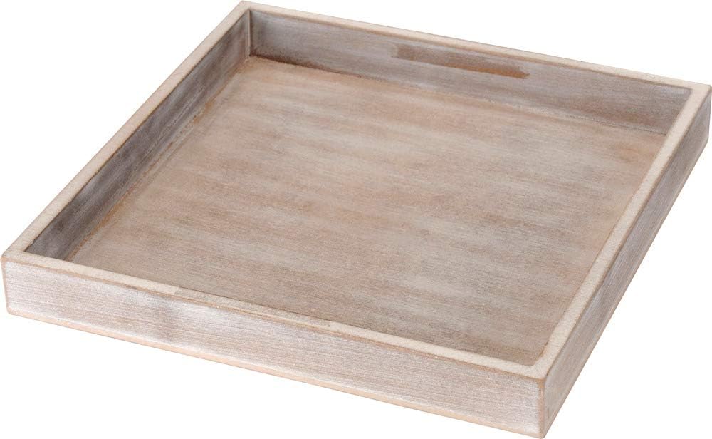 MI CASA Wood Tray, Grey, 30 cm