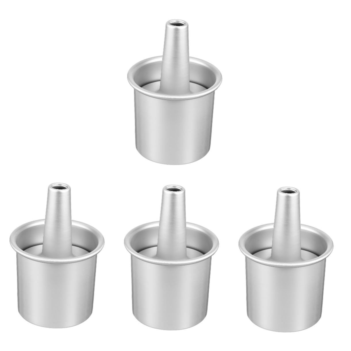4pièces Moule à Gâteau Métal Réutilisable Avec Fond Amovible Moule Antiadhésif Pour Muffins Et Gâteaux Pour Desserts Et Réunions Familiales