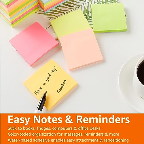 Amazon Basics Square Sticky Notes in a Variety of Colors, 3 x 3-Inch, 24-Pack image 5