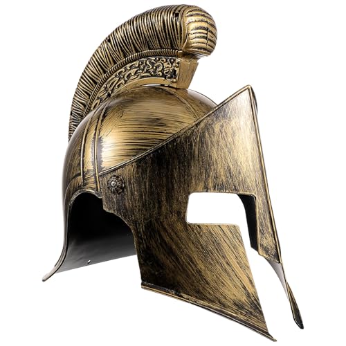Aspetto autentico: l'elmo è progettato per assomigliare a quelli usati dagli antichi guerrieri, fornendo un aspetto autentico, cappello da soldato romano, cappello da festa