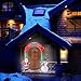 Crystally Navidad Papá Noel Papá Noel Hinchable con LED Brillantes Decoración para...
