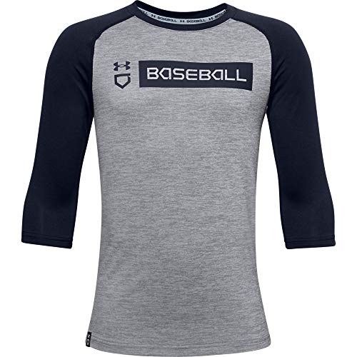 T-shirt Under Armour Boys IL Utility 3/4 vêtement sport junior gris Steel Full Heather taille M