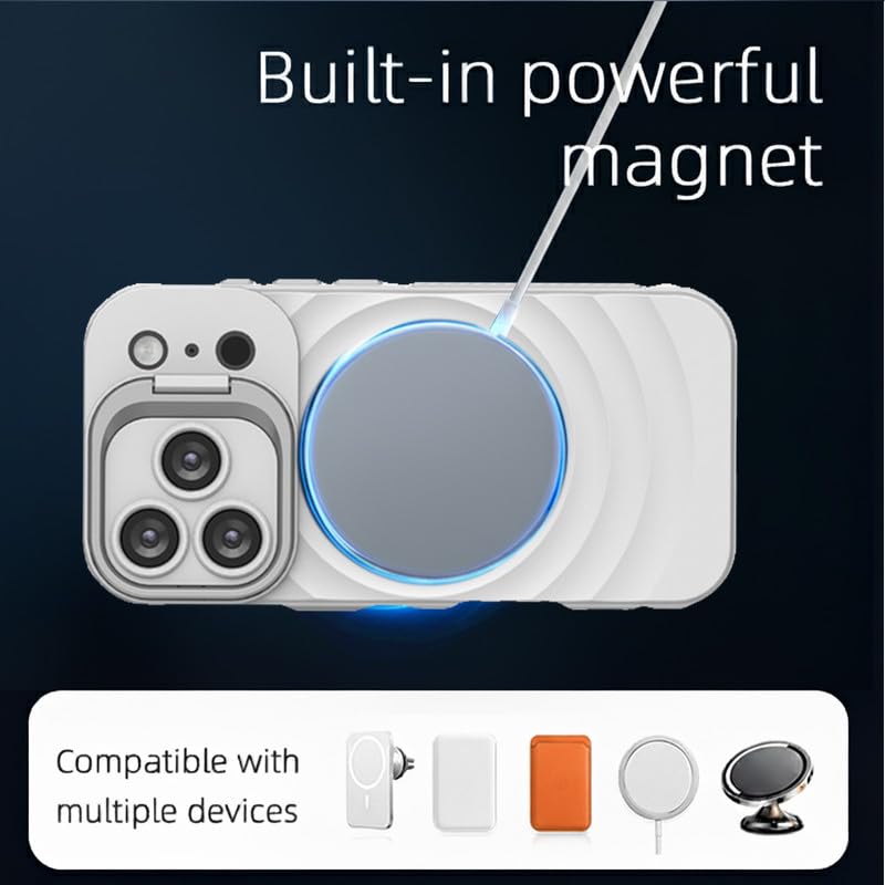 Image of LuxuryKase Shockproof Case for iPhone 17 Pro Max | Ripple Pattern | Camera Protection | Inner Velvet Fabric Lining | Protective Cover with Enhanced Grip & Wireless Charging Support - White