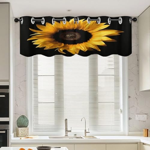 Cenefa de arte moderno estilo cortinas opacas para ventanas de baño y cocina 4