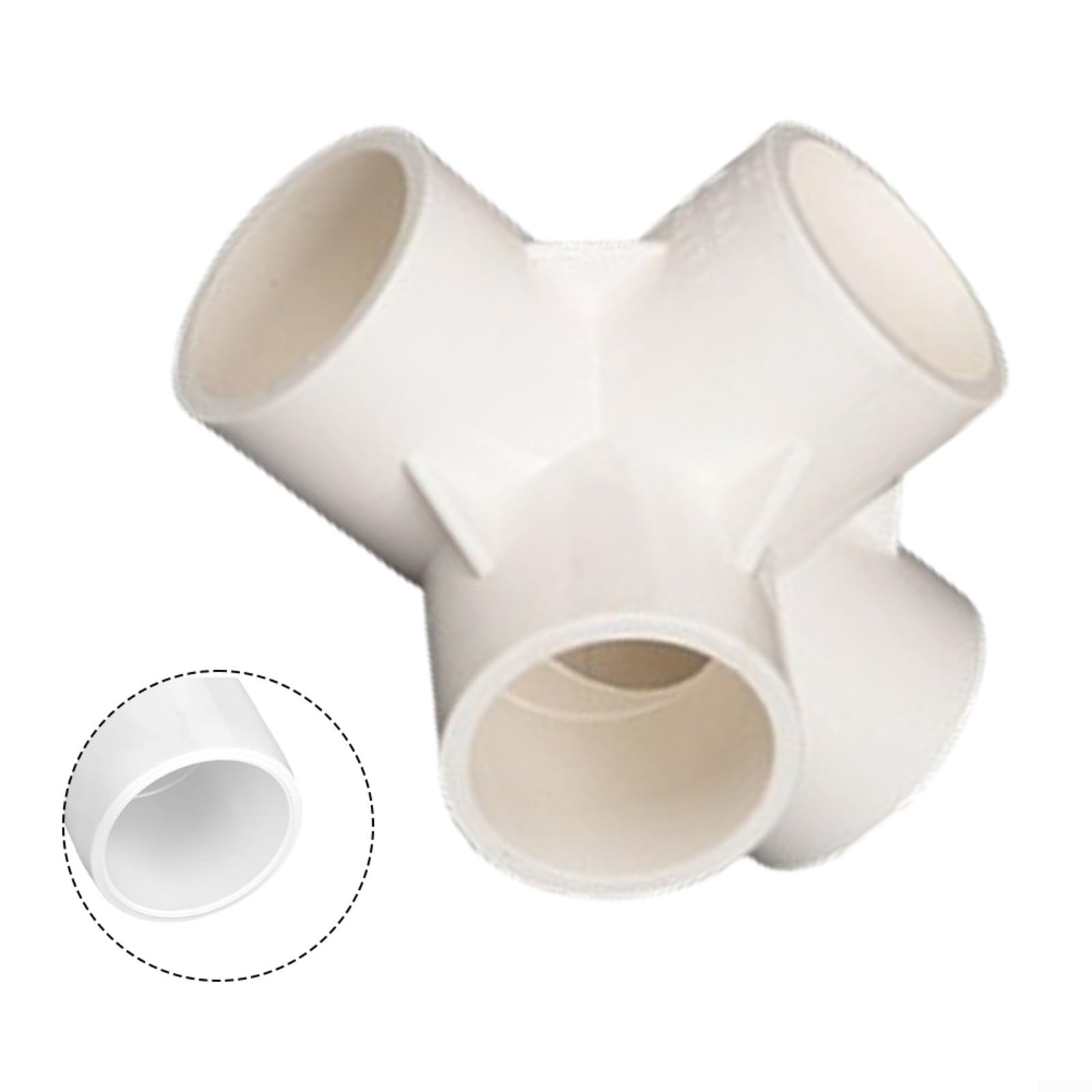 KiraKira Accesorios de PVC de 4 vías, color blanco, paquete de 50 conectores de tubería, uso en invernaderos