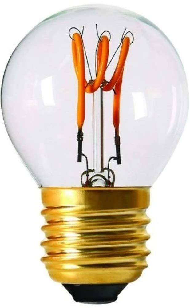 Girard Sudron Clear 716633-Led 45Mm Golfball C45 Led Looped Filament Lightbulb Lamp, E27 (Es Edison Screw Cap), Warm White, 120 Lumens, Dimmable, 3 W