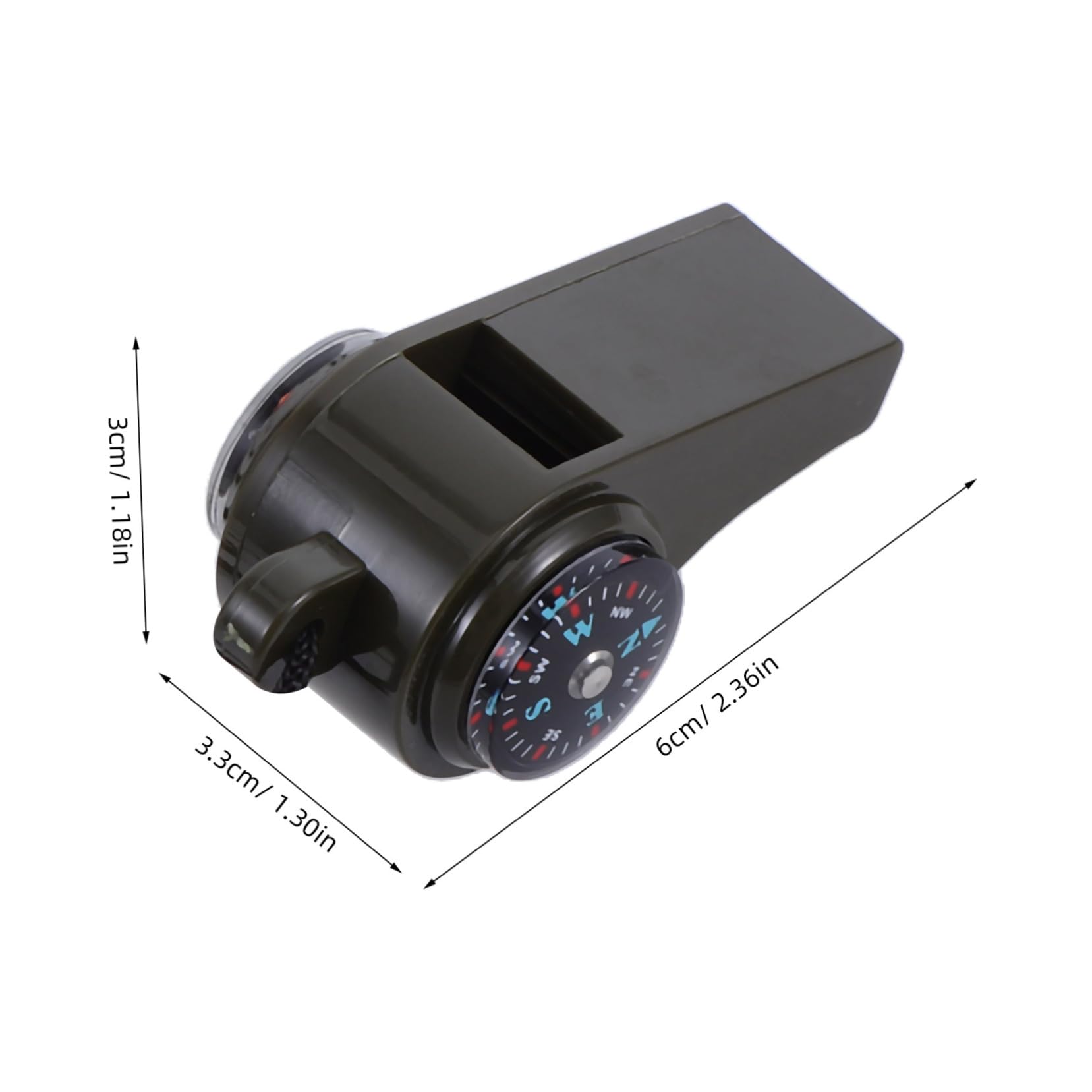 Hohopeti Hiking Essential Compact Emergency Whistle with Compass Temp Gauge Ideal for Camping Gear