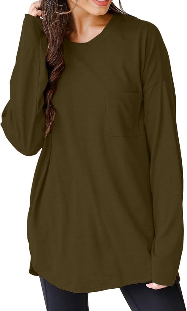 トップス OVY Original Cotton Long Sleeve T-shirt Wihion Women Oversized Long Sleeve T-Shirts Cotton Crewneck