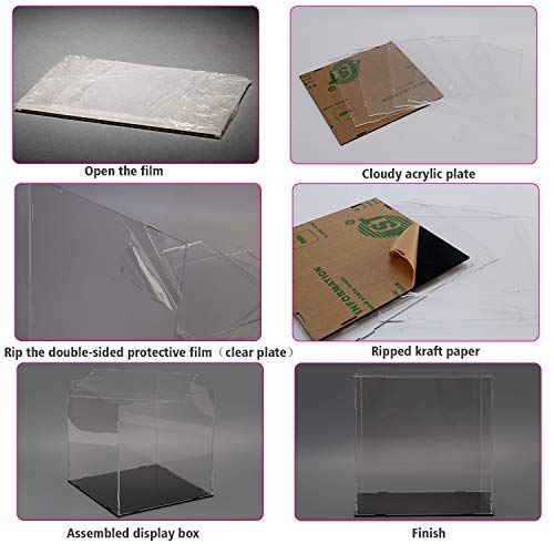 Image of Evron Display Case for Collectibles Assemble Clear Acrylic Box Alternative Glass Case for Display Action Figures Home Storage & Organizing Toys (10.5x7.5x2 inch; 26x19x5 cm)