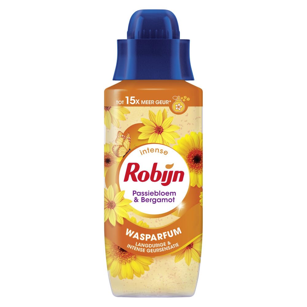 Robijn Intense perfumy do prania do wszystkich ubrań i tekstyliów – passiebloem i bergamotka – do 15 razy więcej zapachu – 342 ml