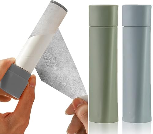 Mini rodillo de pelusa para ropa, 2 rodillos, 80 hojas, rodillos de pelusa de viaje para pelo de mascotas, extra pegajoso disponible en Yaxa Peru