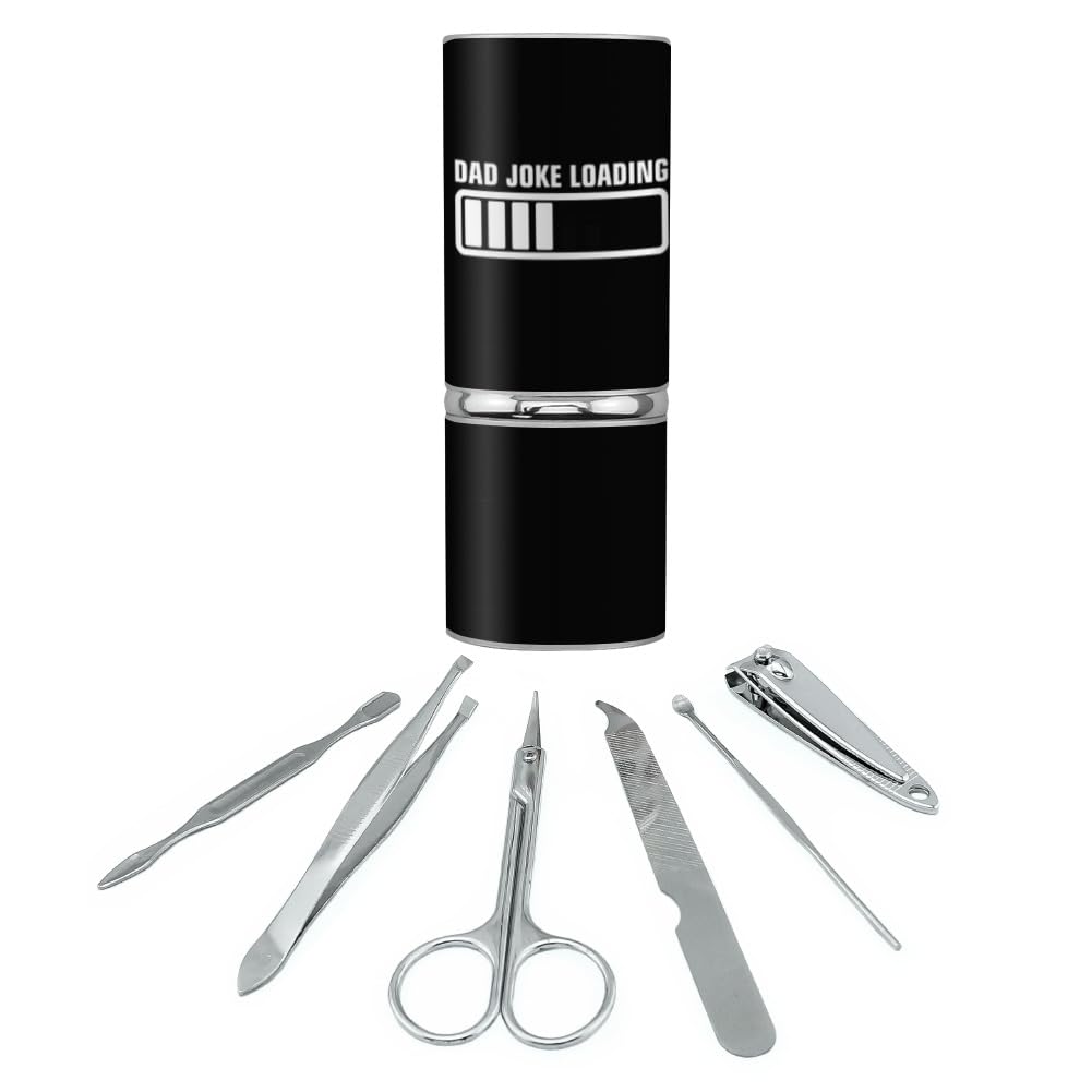 GRAPHICS & MORE Dad Joke Loading Stainless Steel Manicure Pedicure Grooming Beauty Care Travel Kit