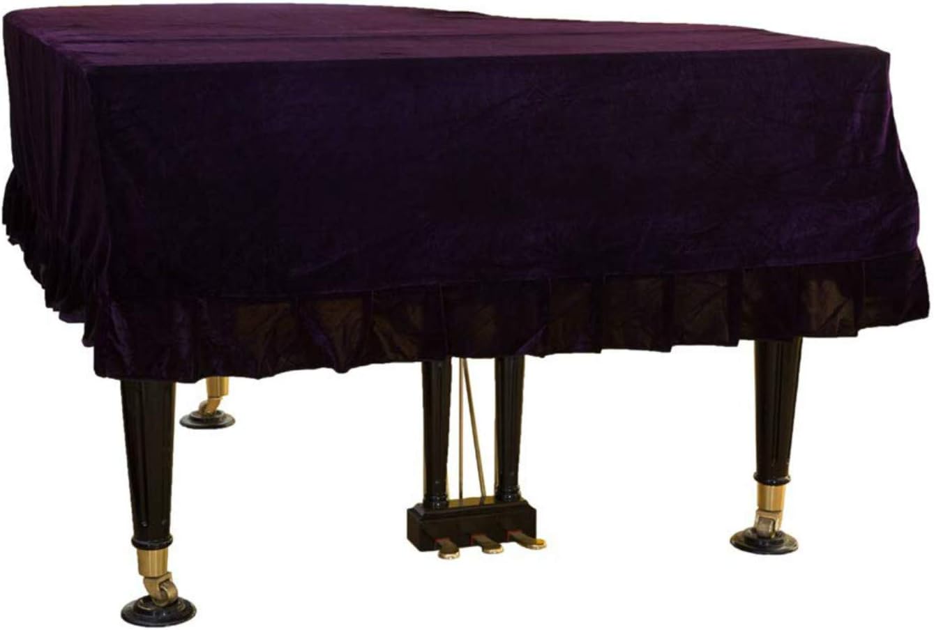 Premium Pleuche Grand Piano Cover,Decorative Anti-dust Blemish Scratch Piano Cover,170cm/66.9inches,Violet