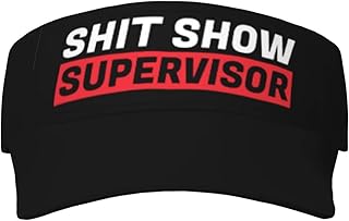 Shit Show Supervisor Mens Visor Hat Trendy Golf Sun Hat for Men Running Caps Shit Show Supervisor Fashionable Caps