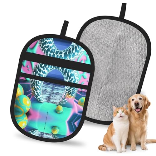 WMASTNjgdA Gant d'épilation réutilisable en forme d'ampoule mandel 4D | Gant électrostatique élégant pour poils de chien et chat | Outil de toilettage...