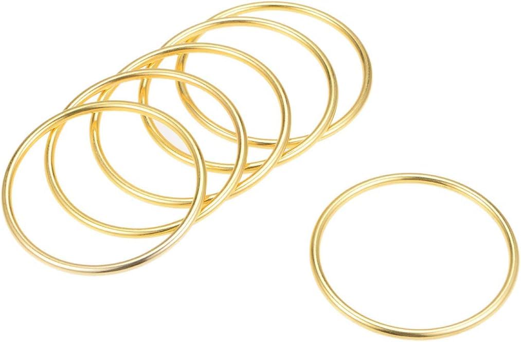 50 mm Multipurpose Gold Book Ring Binder for Card Holder, Spiral Binding, Keys Holder, Filing and Much More (50 mm - 6pc)