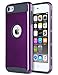 ULAK iPod Touch 6 Case,iPod Touch 5 Case, Dual Layer Slim Protective Hybrid iPod Touch Case Hard PC Cover for Apple iPod touch 5 6th Generation,Purple+Black