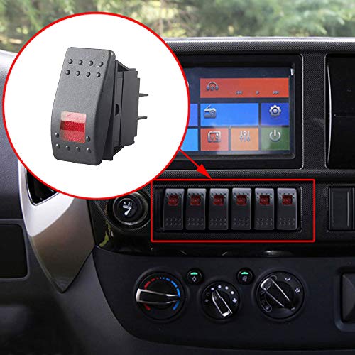 Esupport Car Marine Red Led Toggle Switch Dash 4Pin Pack Of 5 #TOP6