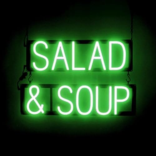 Miniatura 20 de SpellBrite SANDWICHES Letrero para delicatessen y restaurantes Letreros relacionados con delicatessen con aspecto neón, luz LED verde 38.8 x 6.3