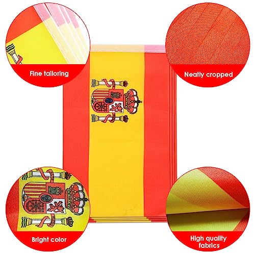 Image of AhfuLife 66 Ft Spanish String Flags Banner for World Cup Decor 2026, 60 Pcs Small Spain Bunting String Flags - Double Sided for National Day Football Sports Events Party Celebration (5.5x8.3 Inch)