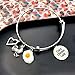 Pammytail Crazy Chicken Lady Charm Bracelet Stainless Steel Expandable Bangle