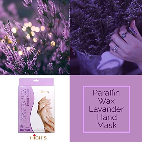 HIGH'S Home Spa Personal Skin Care Quick Heat Manicure Paraffin Wax Hand Mask Moisturizing Gloves, Lavender