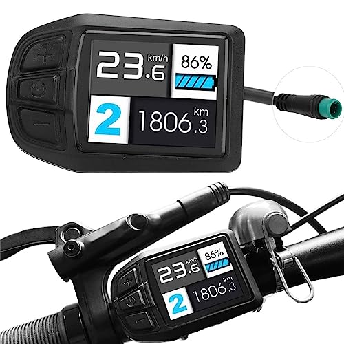 2023 Upgraded 22.2mm Colorful E Display, IPX64 and Computer, UKC3 ABS Multifunction LCD Display Meter, Assisted Conversion Accessories