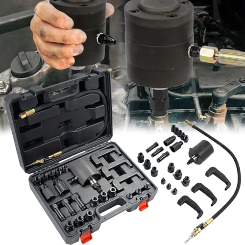 Aisny - Outil D'extraction, 24 PCS Extracteur D'Injecteur Pneumatique Diesel D'Injecteur Pneumatique Outil Retrait D'Injecteur Diesel à économie Travail Extracteur D'Injecteur Moteurs Diesel Avec Adaptateurs