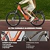ACTBEST Core Electric Bike for Adults - 468Wh Removable Battery, 26 inch Step Thru Bicycle, 350W(Peak 750W) Brushless Motor Cityrun Ebike, with 7 Speed, Up to 50 Miles,E-Bikes, Orange #5