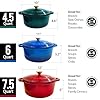 Mueller DuraCast 6 Quart Enameled Cast Iron Dutch Oven Pot with Lid, Heavy-Duty, Oven Safe up to 500° F & Across All Cooktops, Wedding Registry Ideas & Gifts, Emerald #2