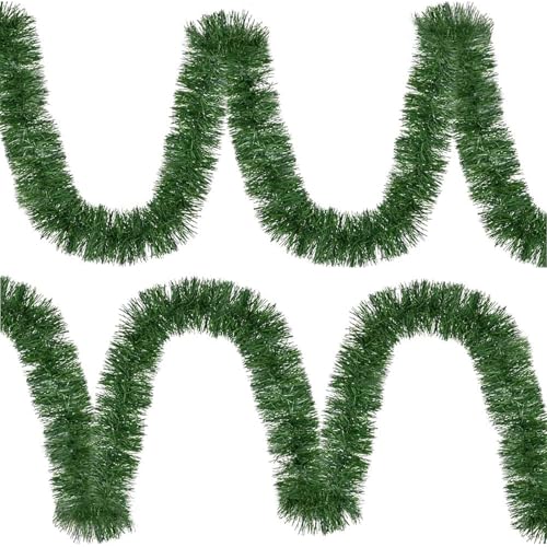 Eingangsbereich Weihnachtsdeko Außen 12 Weihnachtsgirlande 10m – Tannengirlande – Weihnachtsdeko Innen &...