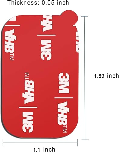 Miniatura 3 de Paquete de 15 piezas de repuesto de adhesivo adhesivo rectangular de unión muy alta 3M, para tablero magnético de automóvil, soporte de teléfono,