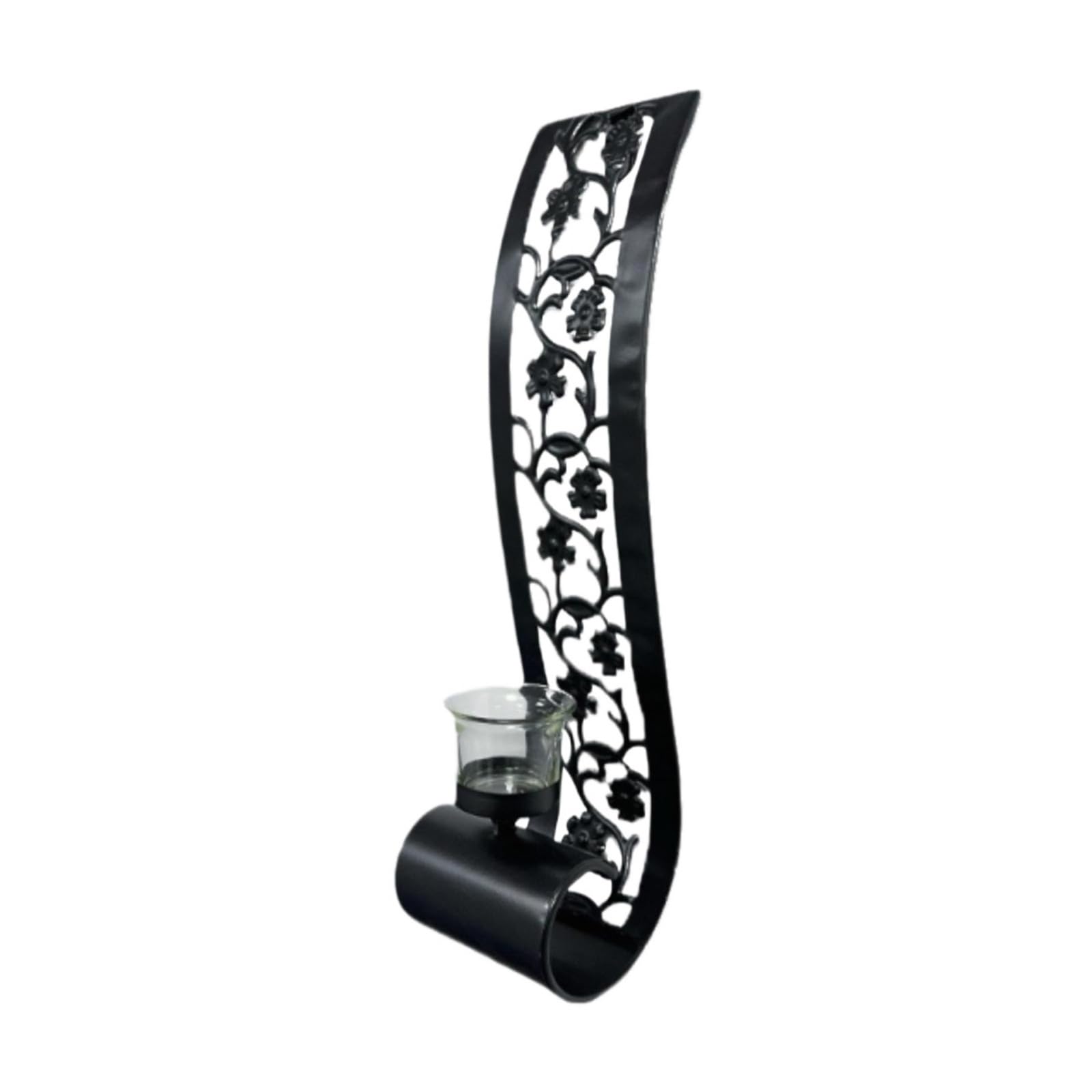 Wall Candle Holder Black Iron Sconce For Patio Kitchen Bar Dining Room Living For Bathroom Bedroom Hallway