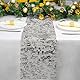 28cmx15m Tischläufer Silber Glitzer Rolle TIMESETL Glitzer Deko Tischdeko Party Tischband Geburtstag Netz Tischläufer Silberne Hochzeit Deko Sequined Table Runner