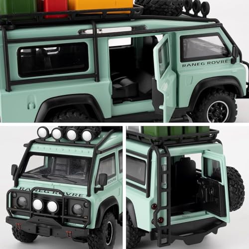 Image of FEXXA 1 /32 Compatible for Land Rover Van Model Car, Pull Back Diecast Collectible Car Toy with Sounds&Lights for Kids Boys Girls and Adults, Gift (Mint Green)