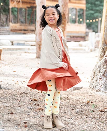 RuffleButts® Baby/Toddler Girls Ruffled Long Sleeve Cardigan Button-Up Sweater4