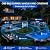 Solar Bug Zapper Outdoor Waterproof, 4500V High Power Cordless Mosquito Zapper with Smart Light Sensor, Dual Solar & USB Rechargeable Insect Killer for Patio, Garden, Backyard, Indoor & Outdoor Use