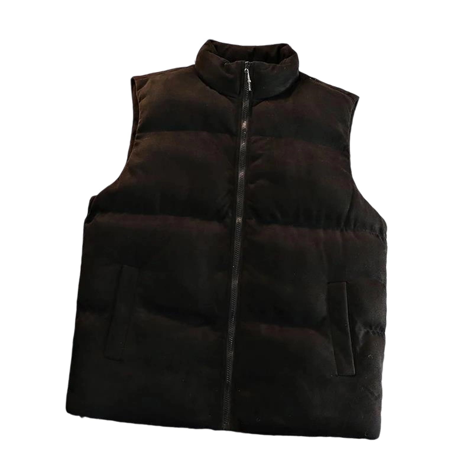 Gilet d'hiver sans manches chaud contre le vent froid avec poches de rangement