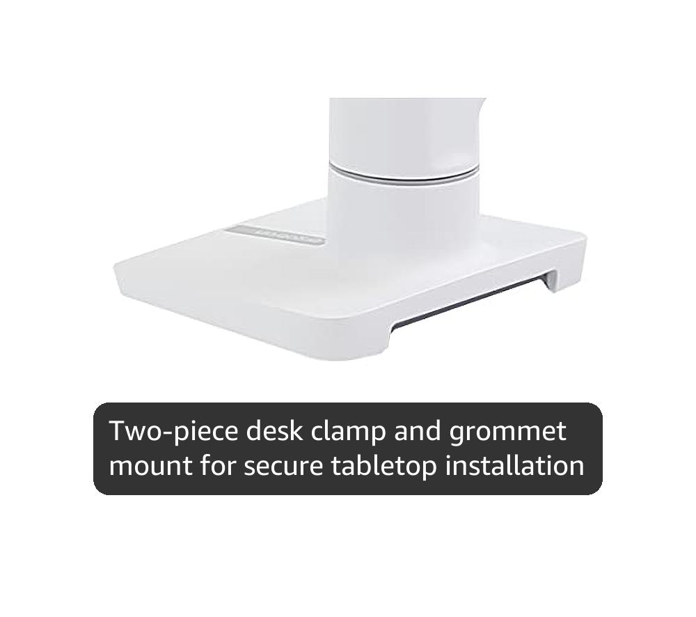 Ergotron – HX HD Premium Heavy Duty Gaming Monitor Arm, Single Monitor Desk Mount – for 1000R Curved Ultrawide Monitors Up to 49″, 12.7-19.1kg, VESA 75x75mm or 100x100mm – White (45-647-216)