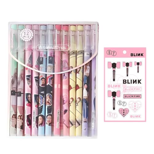 DEFGNOP 12 Pcs BP Bolígrafos Bonitos Bolígrafos Lindos Kawaii AnimalesTinta de Gel...