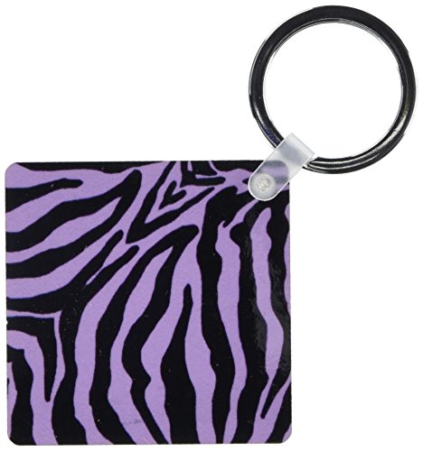 Porte-clés imprimé zèbre violet et noir 3drose lot de 2